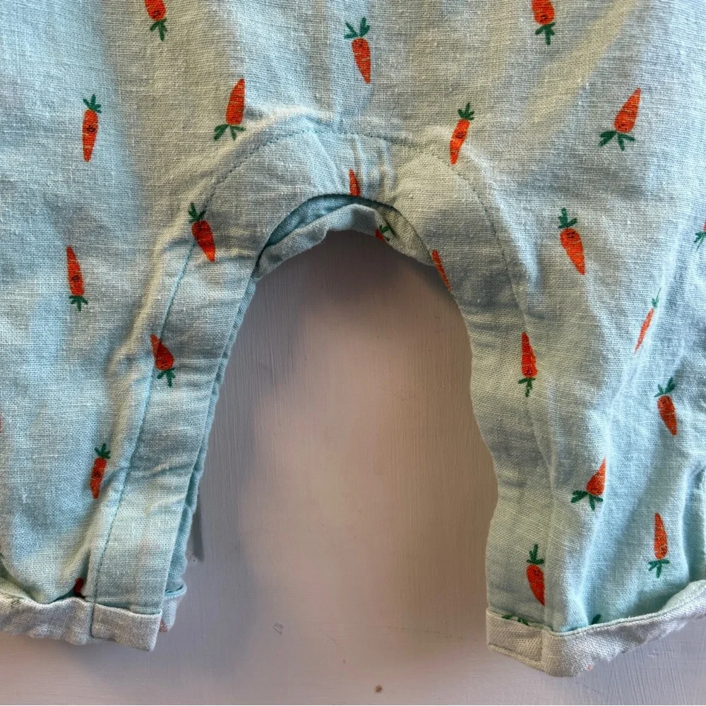 Old Navy EASTER Jumpsuit 3-6 Months Linen/Cotton Blend